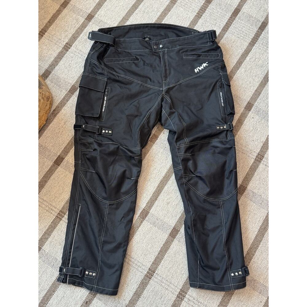 HWK Motorcycle Pants Armor Air Men’s 4XL Black 32 Inseam Riding Motocross